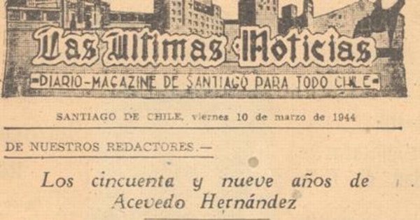 Los cincuenta y nueve años de Acevedo Hernández