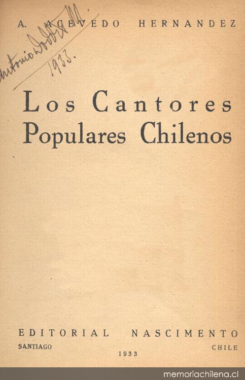 Los cantores populares chilenos