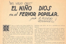 Del viejo Chile, el niño Dios en el fervor popular