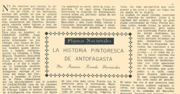 La historia pintoresca de Antofagasta