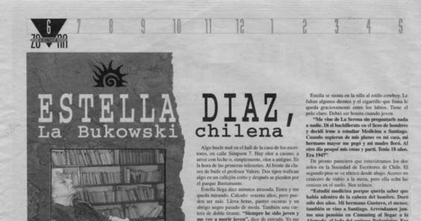 Estella Díaz, la Bukowski chilena