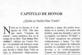 Capítulo de honor, quién es Stella Díaz Varín