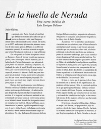 En la huella de Neruda, una carta inédita de Luis Enrique Délano