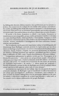 Biobibliografía de Juan Radrigán