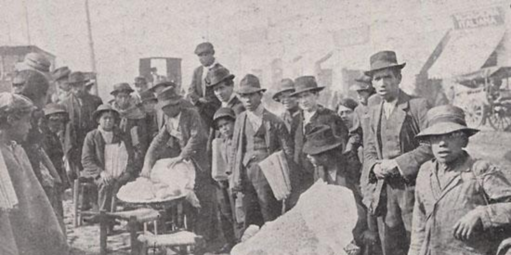 Vendedores de mote, hacia 1910
