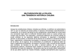 Militarización de la policía : una tendencia histórica chilena