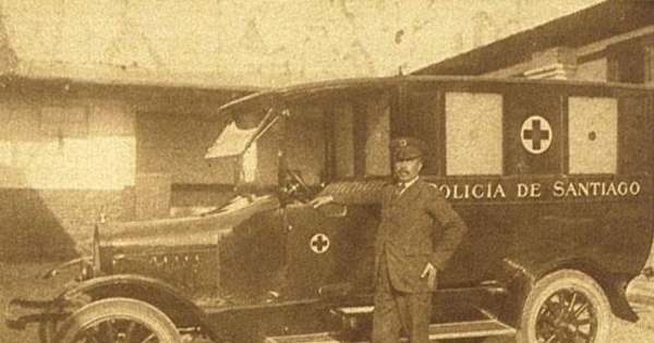Ambulancia automóvil de la policía, 1920