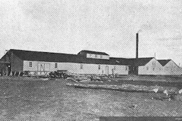 Galpón de esquila de la estancia Caleta Josefina, Magallanes, 1920