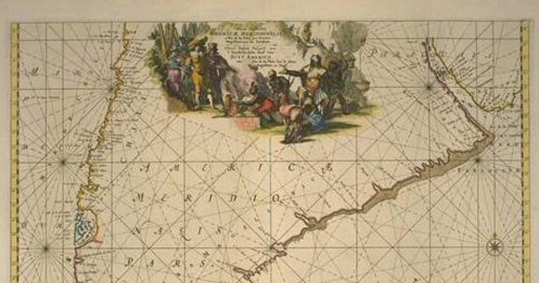 Tractus Australior Americae Meridionalis, hacia 1707