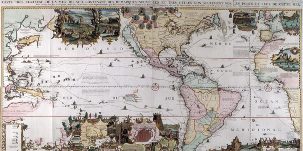 Carte Très Curieuse de la Mer del Sur, 1719