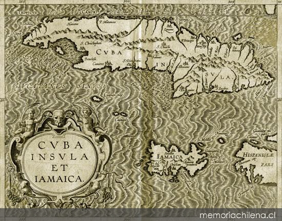 Cuba insula et Jamaica, hacia 1600