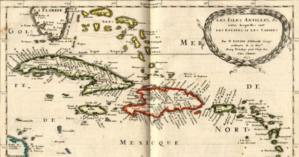 Les isles Antilles, etc., entre les quelles sont les Lucayes, et les Caribes, 1657