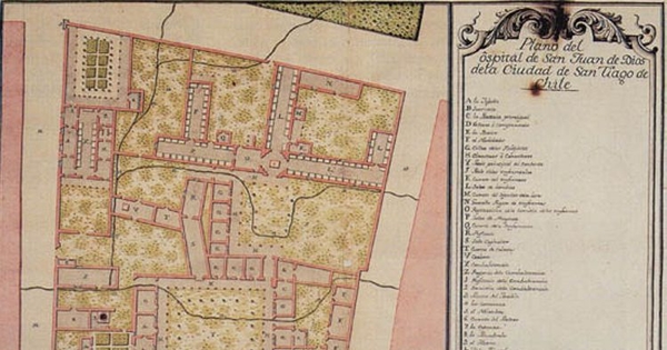 Plano del Hospital de San Juan de Dios de la ciudad de Santiago de Chile, 1767