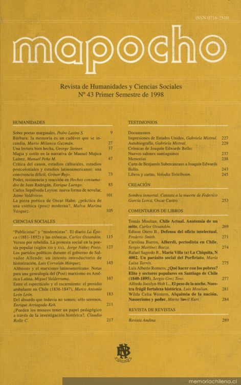 Entre el espectáculo y el escarmiento: el Presidio Ambulante en Chile (1836-1847)