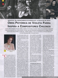 Obra pictórica de Violeta Parra, inspira a compositores chilenos
