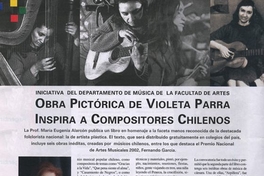 Obra pictórica de Violeta Parra, inspira a compositores chilenos