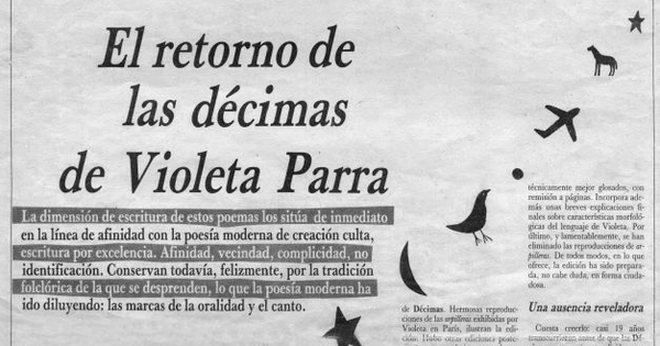 El retorno de las décimas de Violeta Parra