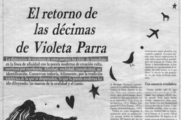 El retorno de las décimas de Violeta Parra