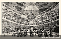 Grabado de Teatro Municipal, 1863