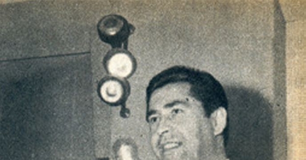 El locutor Hernán Pereira en Radio Chilena, 1966