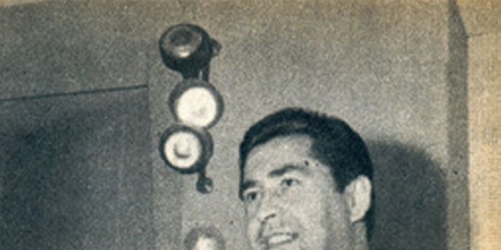 El locutor Hernán Pereira en Radio Chilena, 1966