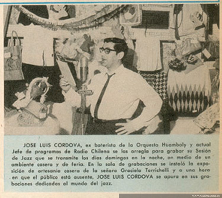 José Luis Córdova, Jefe de Programas de Radio Chilena, 1965