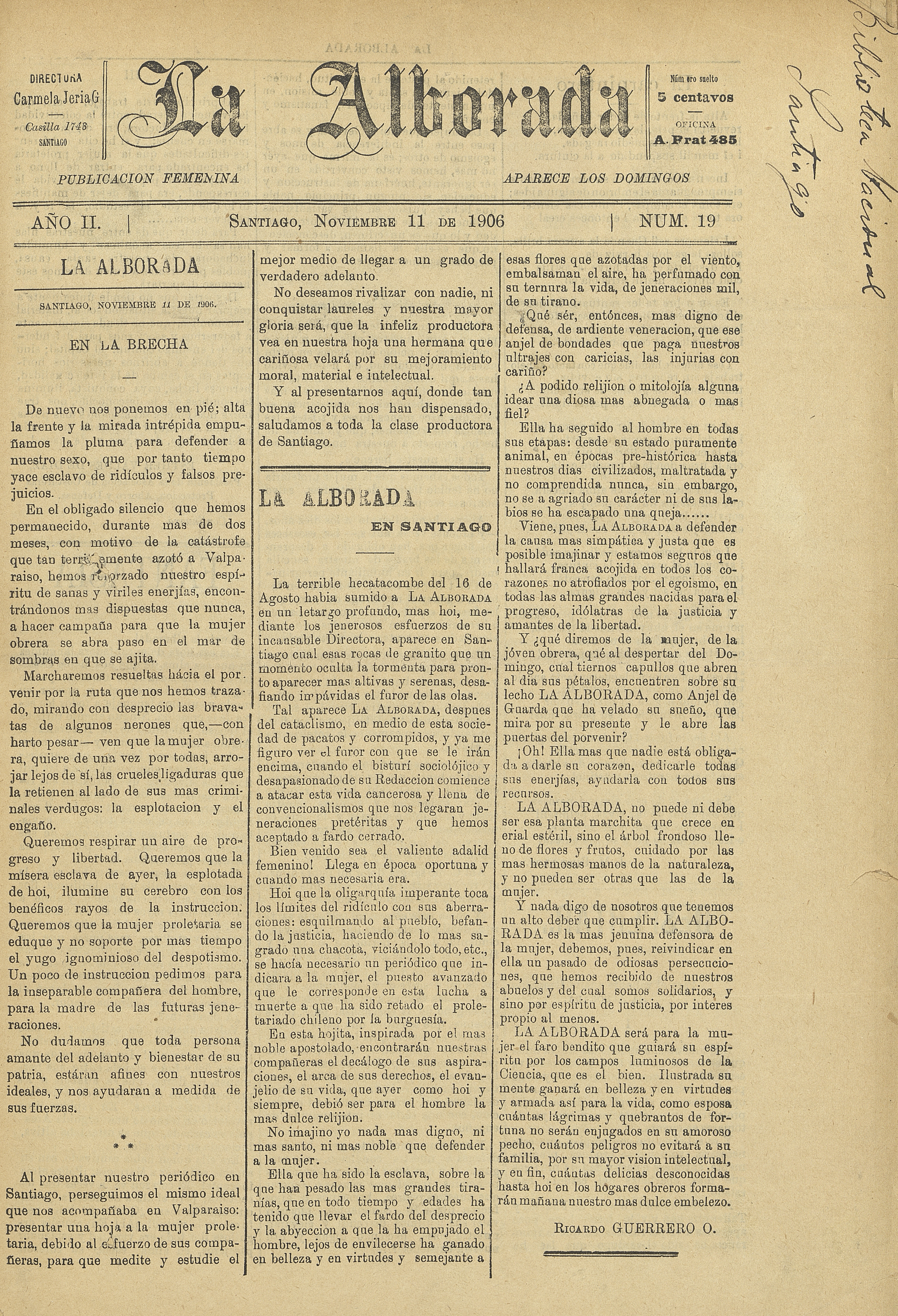 La Alborada : año 2, n° 19-42, 1906-1907