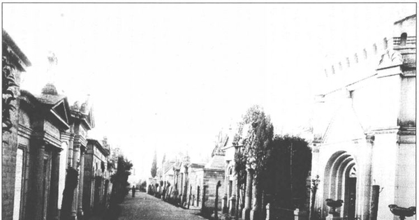 Calle del Cementerio General de Santiago, 1910