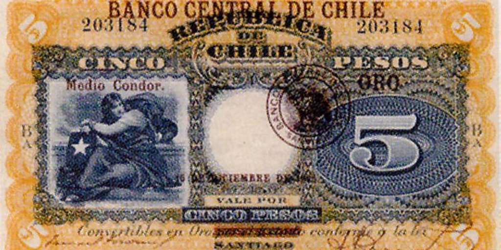 Billete de 5 pesos de oro, 1928