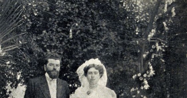 Los novios Carlos García y Adriana Balmaceda, 1905