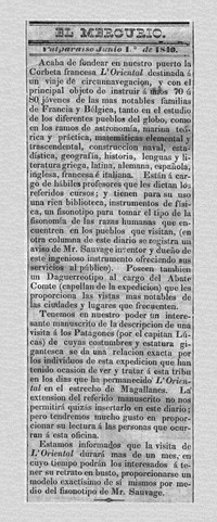 El Mercurio de Valparaíso : 1 de junio de 1840