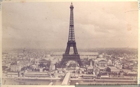 Vista general de París y la Torre Eiffel desde el Palacio Trocadero, 1889