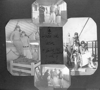 Mercedes, Pina y Carmen a bordo de El Avon, octubre de 1923