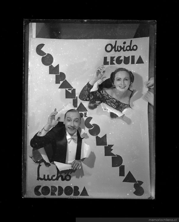 Retrato de Olvido Leguía y Lucho Córdoba, ca. 1955