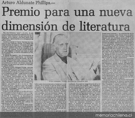 Premio para una nueva dimensión de literatura