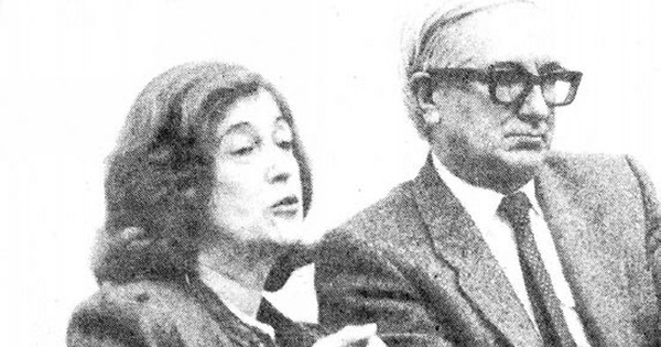 Cecilia Casanova y Carlos Ruiz-Tagle en presentación de libro