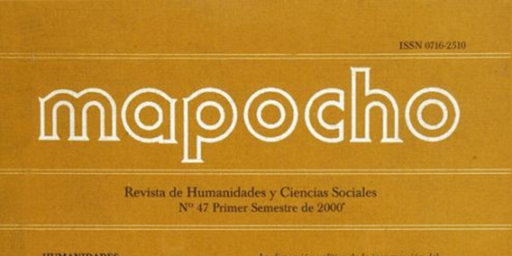 Mapocho : n° 47, primer semestre, 2000