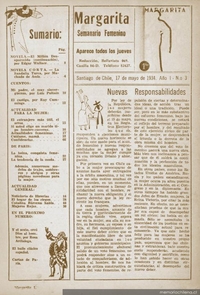 Margarita : n° 3, 17 de mayo, 1934