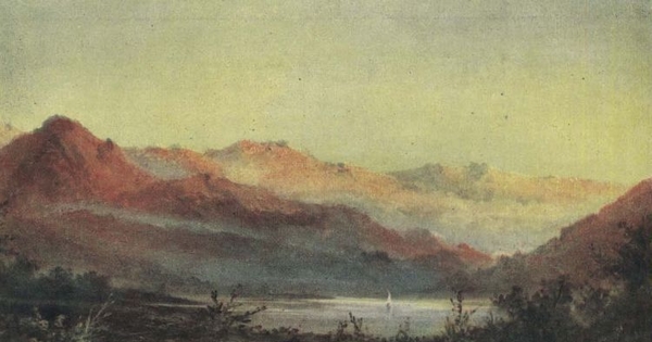 Paisaje con cordillera y laguna, 1870