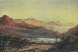 Paisaje con cordillera y laguna, 1870