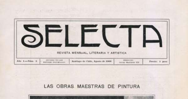 Selecta : año 1, n° 5, agosto de 1909