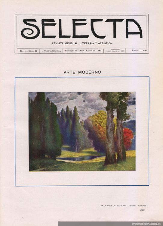 Selecta : año 1, n° 12, marzo de 1910