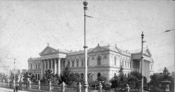 Congreso Nacional. Esquina Bandera y Catedral, 1920