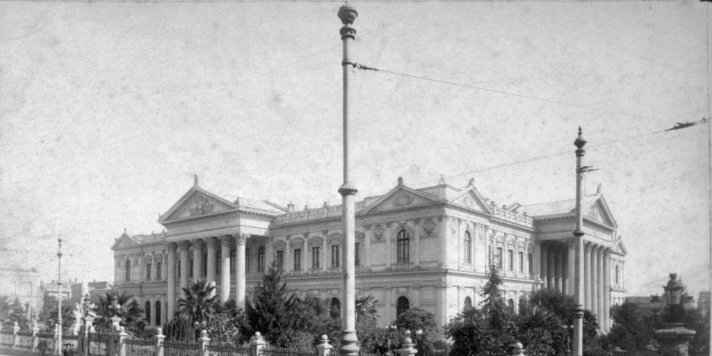 Congreso Nacional. Esquina Bandera y Catedral, 1920