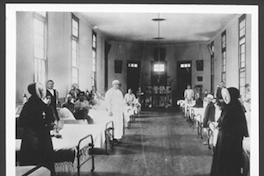 Sala de hospital atendida por la Congregación de la Providencia, ca. 1900