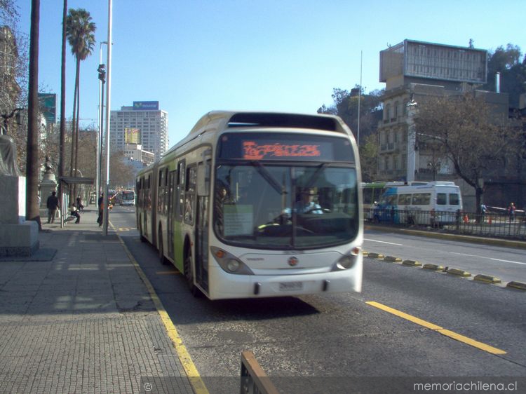 Bus articulado del sistema TranSantiago, 2007