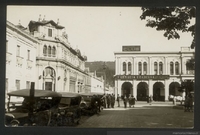 Plaza de Concepción, calle O'Higgins esquina Aníbal Pinto, ca. 1945