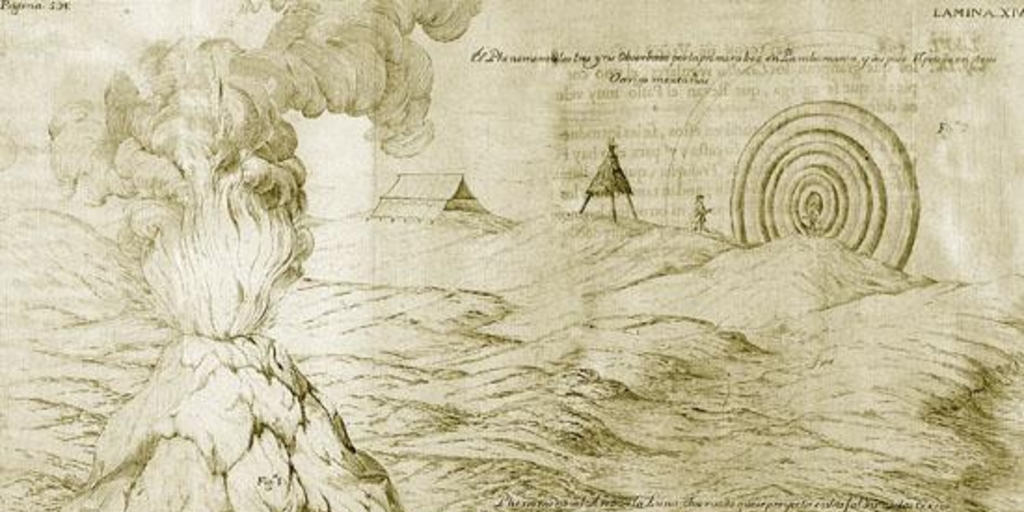 Volcán Cotopaxi y fenómeno óptico observado en Pambamarca, 1748