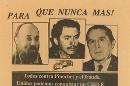 ¡Para que nunca más!, 1985 - 1988