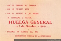 Por el derecho al trabajo, 7 de octubre 1987